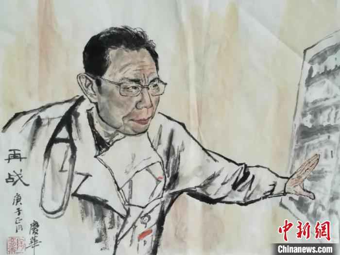 《再战》 受访者供图 浙江台州“老宅男”:60多天为逆行者“画像”90多幅